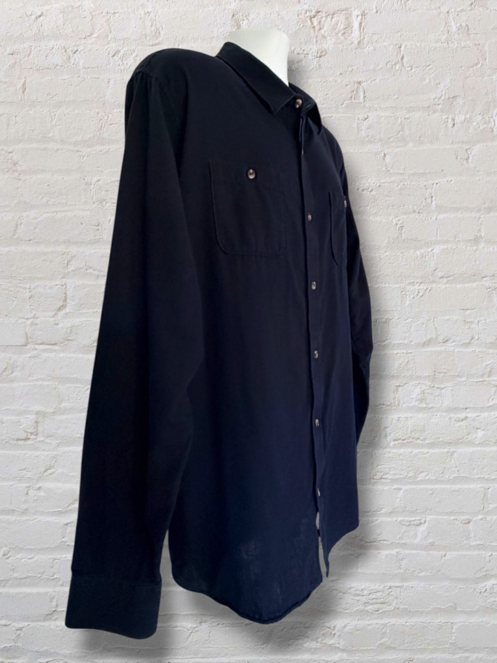 TravisMathew Men’s 2XL Navy Blue Cotton Utility Button Down Shirt - Picture 3 of 9